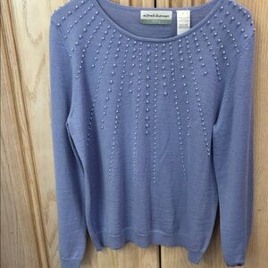 Alfred Dunner Women's Lavender Pearl Sweater